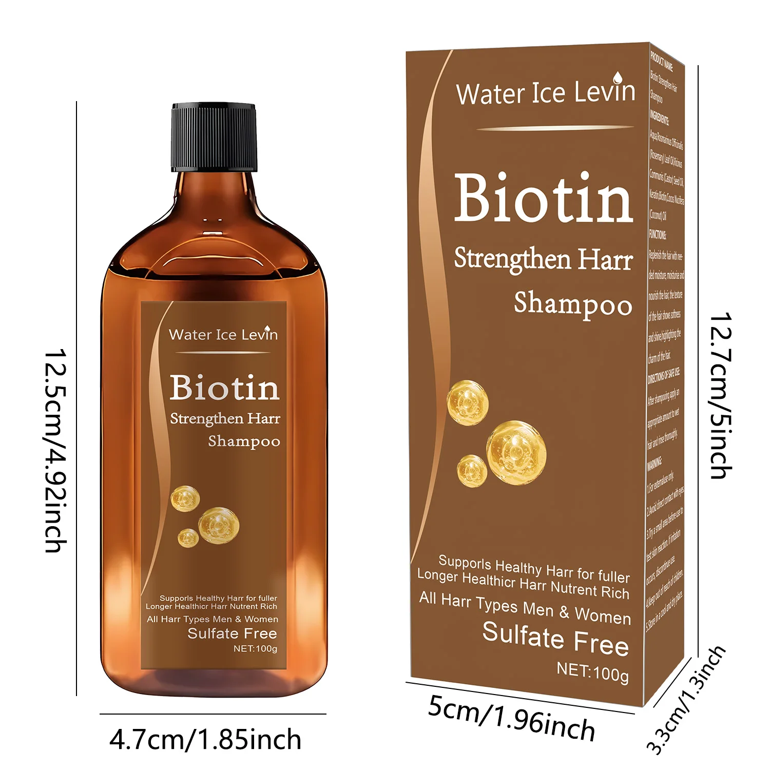 Biotin hair Growth shampoo anti-hair loss treatment for men and women rapid thickening and re-oil beauty health 4