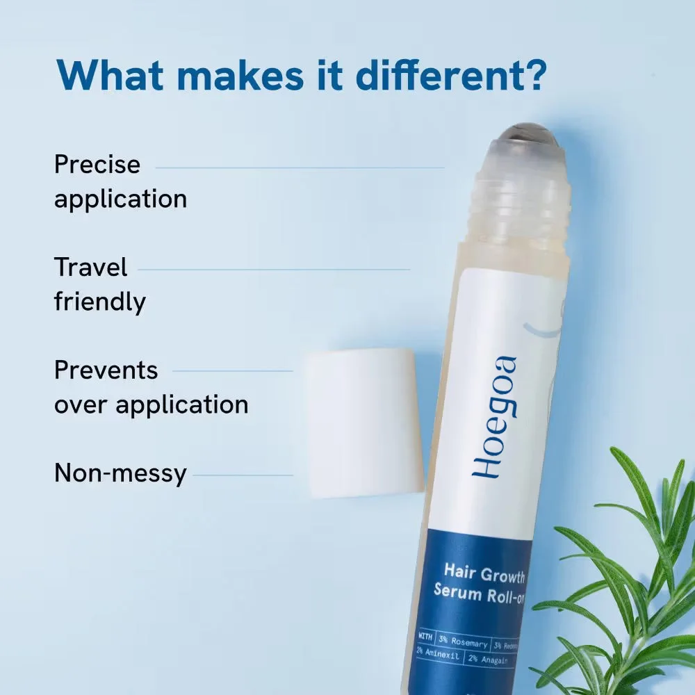 Roll-on Rosemary Hair Growth Serum Anti Hair Loss for Scalp Treatment Nourishing Strengthening Hair Roots Increases Hair Density 3