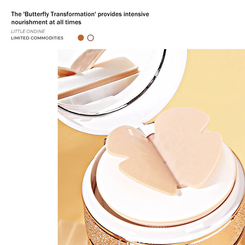 Air Cushion BB Cream Moisturizing Foundation Concealer Whitening Oil-control Waterproof Butterfly Powder Puff Makeup Cosmetics 6
