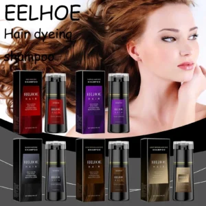 EELHOE Multi Color Hair Dyeing Shampoo Natural Non-irritating Nourish Scalp Easy Coloring Lasting Effect Smoothing Hair Dyeing 1