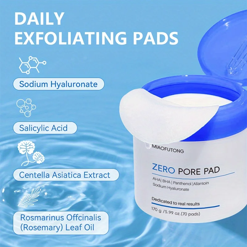 70PCS hyaluronic acid cleansing and makeup remover pads, cotton pad makeupremover pads, gently clean and remove makeupmoisturize 2