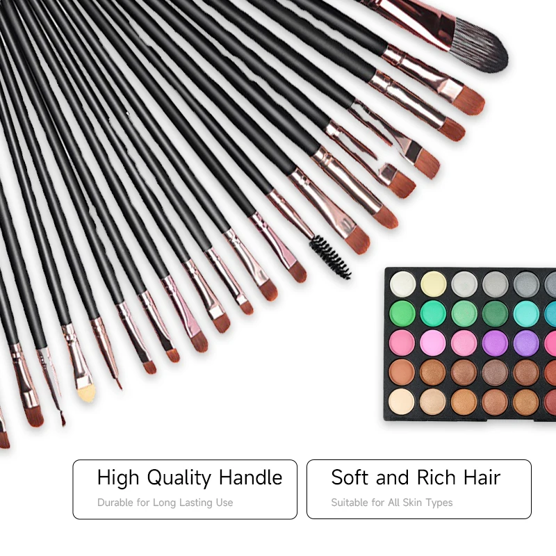 120 Colors Matte Shimmer Eyeshadow Palette Natural Waterproof Lasting Eye Shadow Makeup Set with 20 makeup brushes Cosmetics Kit 6