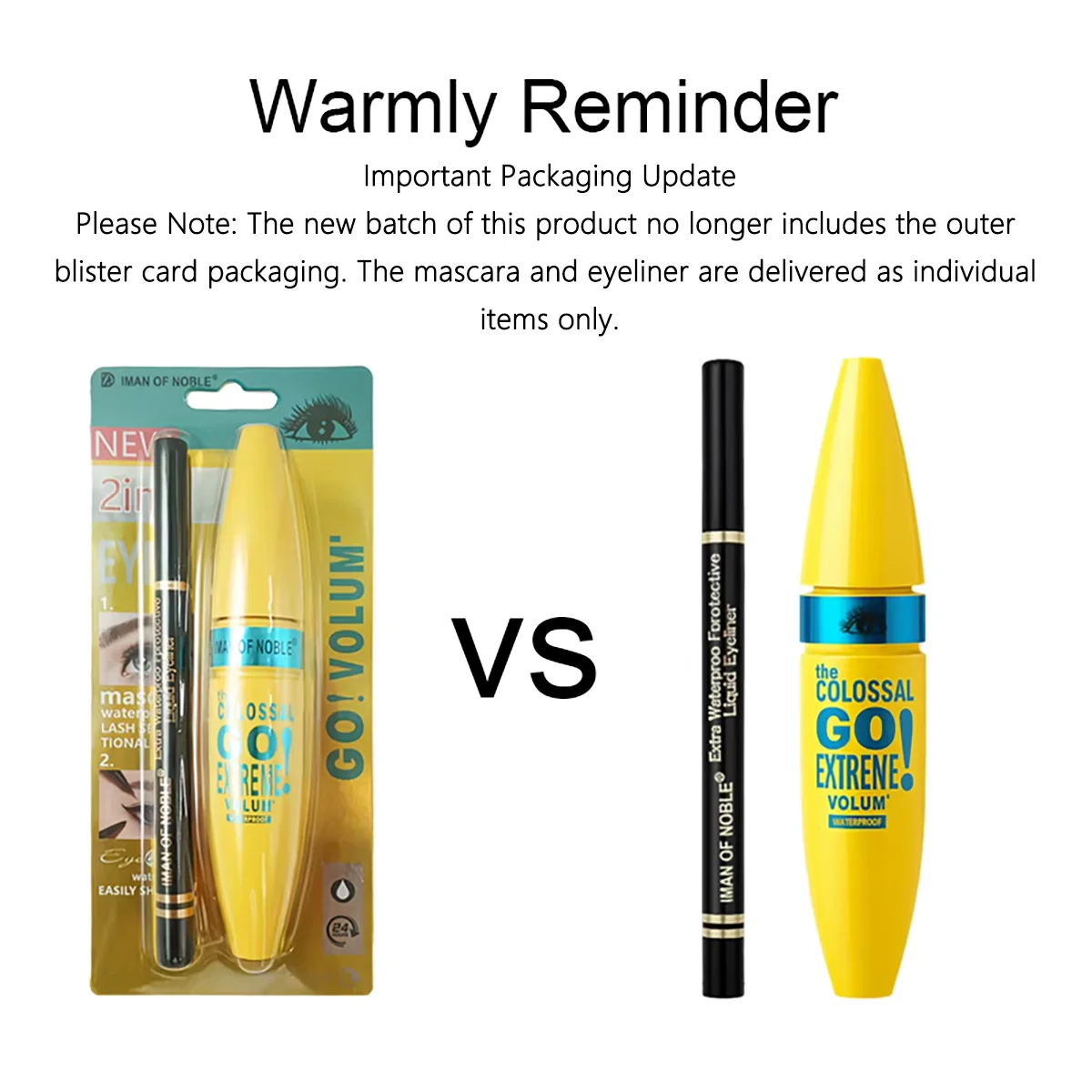 Mascara with Eyeliner Combo Black Slim Drawing Line Smooth Definition Long Lasting Waterproof Eye Makeup 2 Pcs Set 5