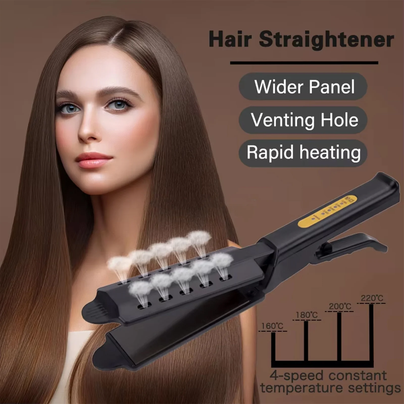 Hair straightener with four-speed temperature adjustment, straightener and curler two-in-one, Mother's Day Christmas Gifts 3