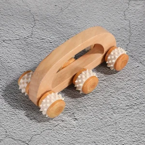 1 Pcs Wooden Massage Roller Tool, Manual Wooden Massager, Wood Back Massage Roller for Neck Leg Back Deep Tissue Muscle Massager 1