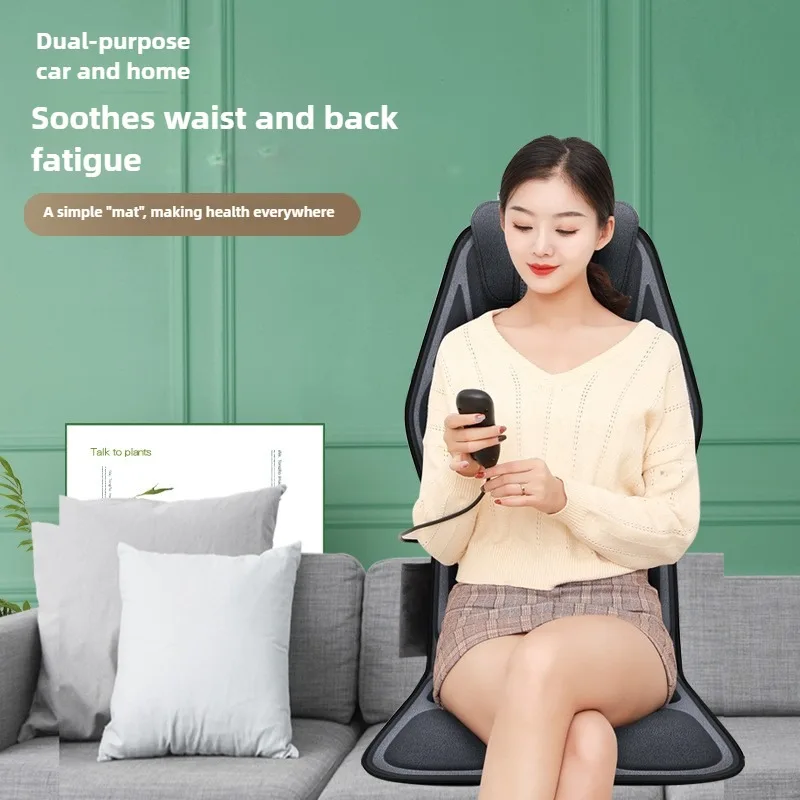 Massage Seat Cushion Cheap With Heating Adjustable Lumbar Airbag Back Massage Chair Cushion for Men and Women Home Office Use 2