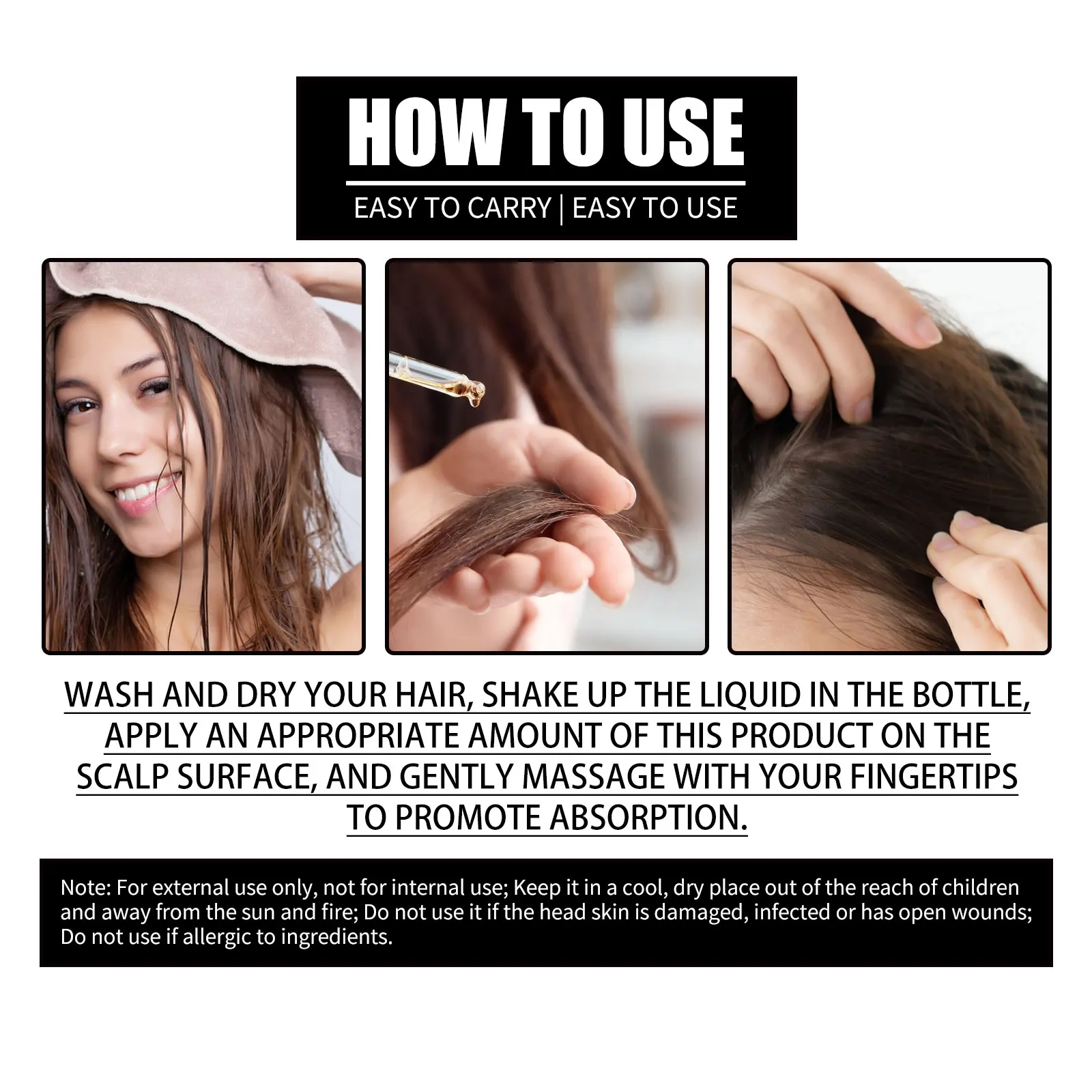 Biotin Hair Oil Collagen Scalp Serum Strengthening Treatment Natural Rosemary Ginseng Extract Thicker Volume Care For All Types 6