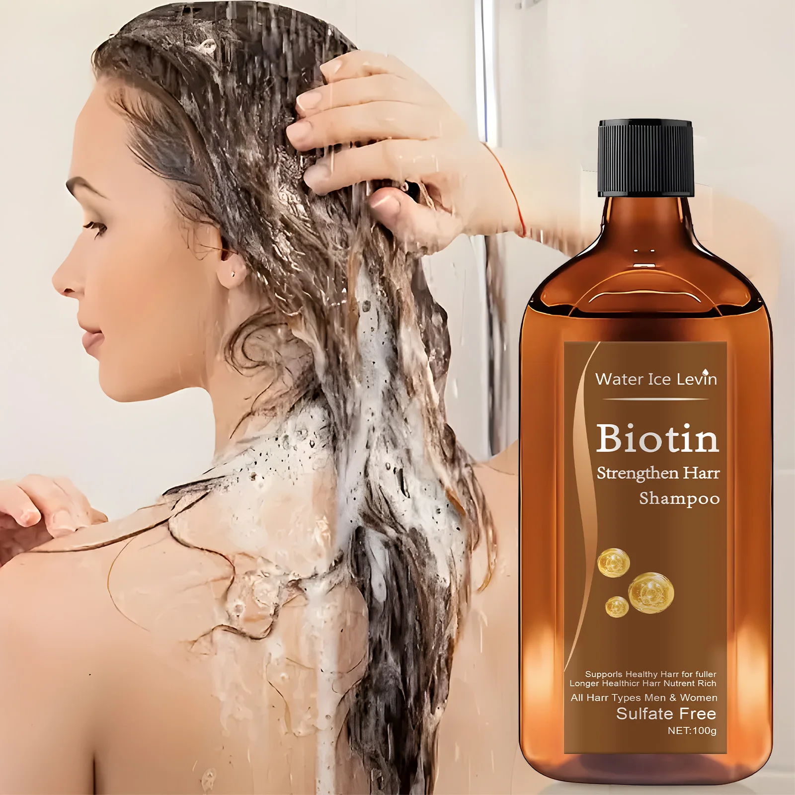 Biotin hair Growth shampoo anti-hair loss treatment for men and women rapid thickening and re-oil beauty health 5