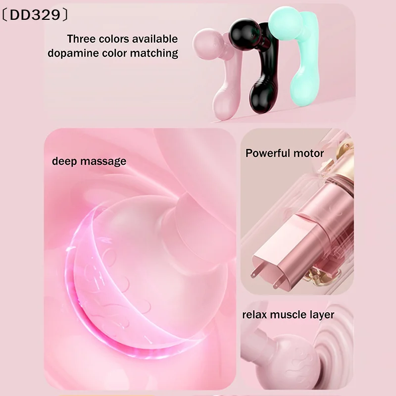 Fascia Tool Vibrating Fast Rechargeable Dual Head Both Portable Muscle Relaxation Full Body Universal Massage Artifact〔DD329〕 5