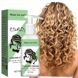 Curly Styling Gel Curling Cream - Define, Moisturize & Hydrate Curls for Bouncy, Shiny Hairstyles with Keratin & Biotin 1
