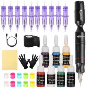 Wireless Tattoo Kit with Power Supply for Beginners Tattoo Pen Set Includes Tattoo Ink And Needles Suitable for Masters Too 1