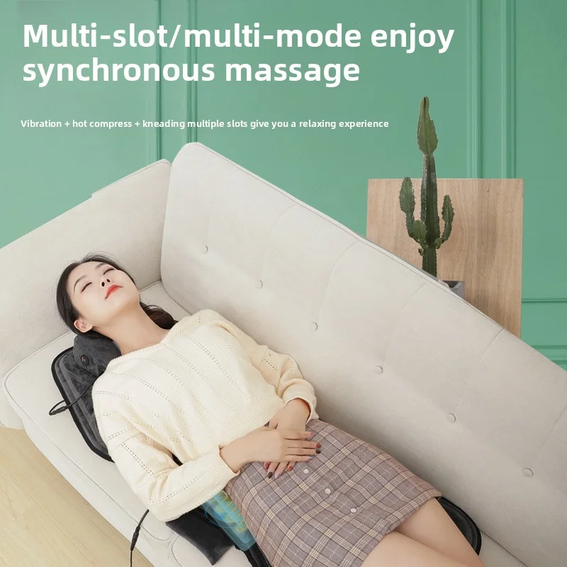 Massage Seat Cushion Cheap With Heating Adjustable Lumbar Airbag Back Massage Chair Cushion for Men and Women Home Office Use 3