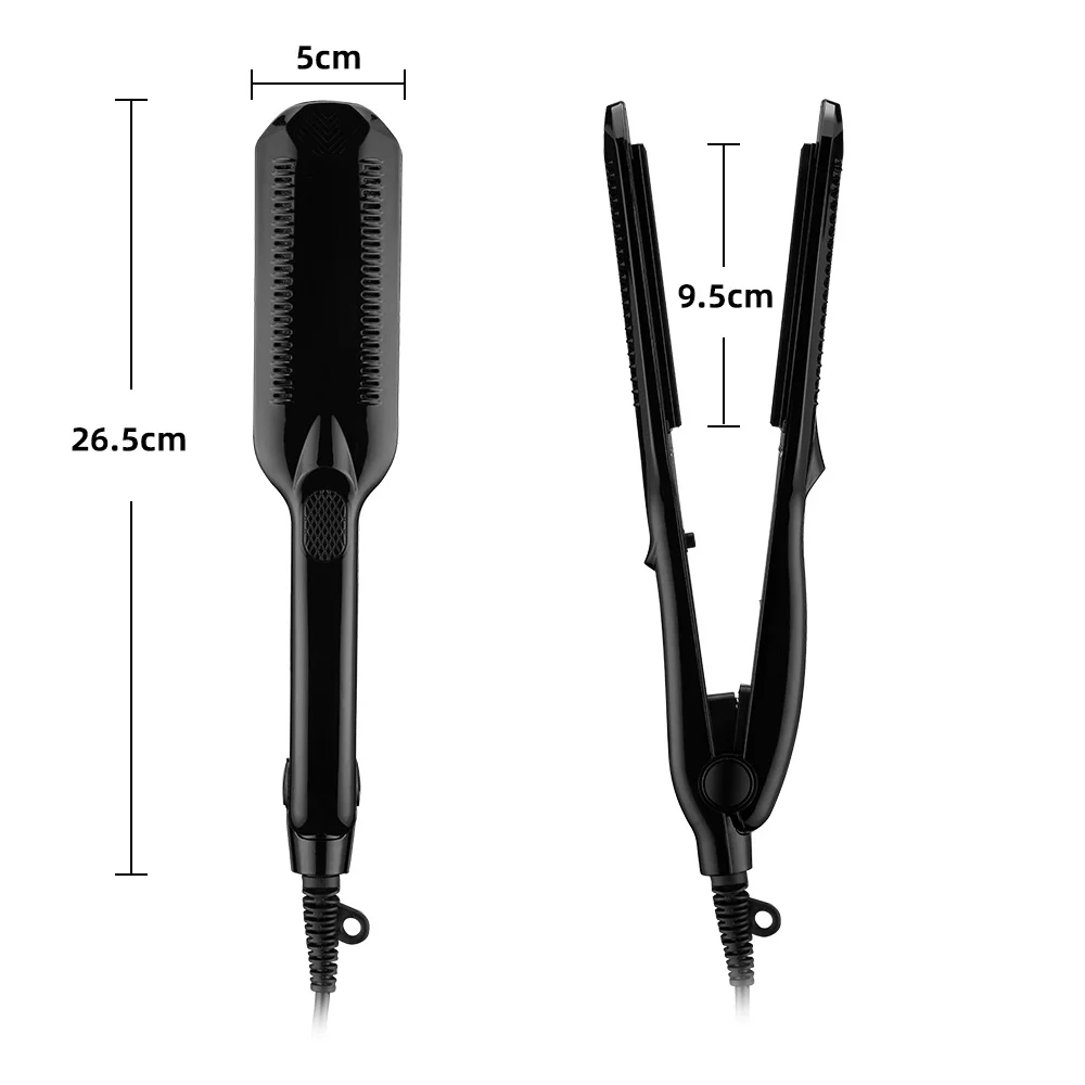 Electronic Hair Curling Irons Curler Straighteners Titanium Corrugated Crimper Waves Iron Tools 6