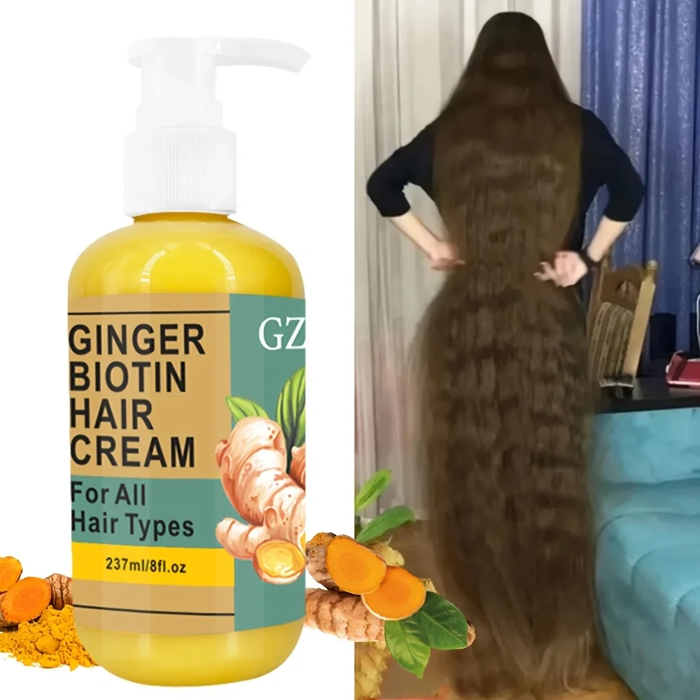 GZE GINGER HAIR CREAM Ginger Hair Strengthens Cream Moisturizing Scalp Massage Hair Care Serum Conditioner 2