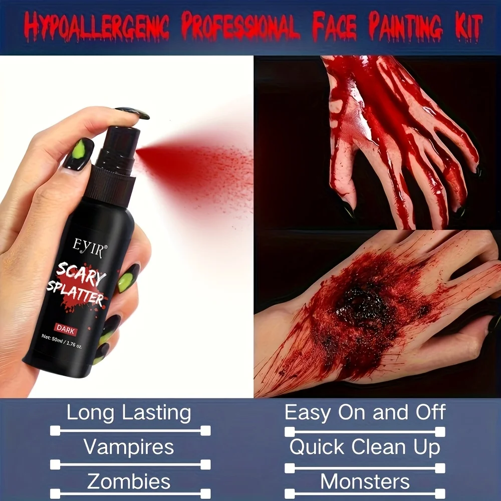 Halloween Wax Blood Plasma Makeup Sfx Makeup Set, Halloween Makeup Party Special Effects Professional Stage Costumes and Cosplay 5