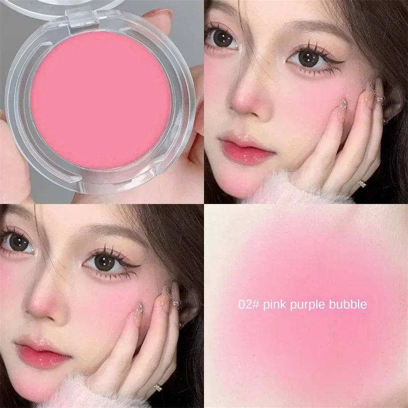 Monochrome blush Matte Natural Cheek Color Brightening Face Waterproof Facial Contouring Makeup Blush Powder Soft Makeup 3