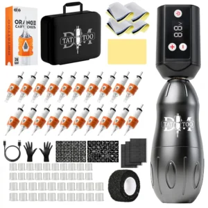Tattoo Kit DM New Tattoo Pen Kit For Permanent Makeup Tattoo Machine Kit Wireless Tattoo Power Supply Tattoo Kit 1