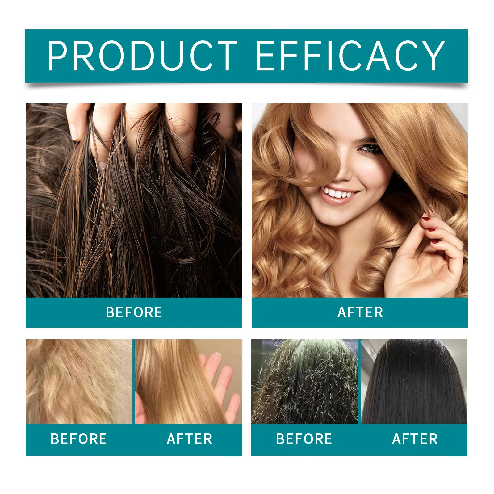 Organic Rosemary Hair Care Set Shampoo&Conditioner&Serum Nourish Strengthen Hair Roots Improve Dry Frizzy Hair Smooth Treatment 5