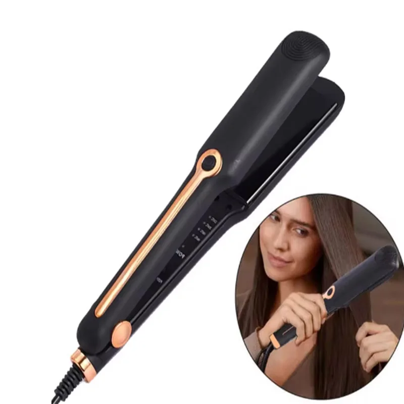 Professional ladies hair straightener portable small electric splint straight styling tool hair straightener and curler 2 in 1 5
