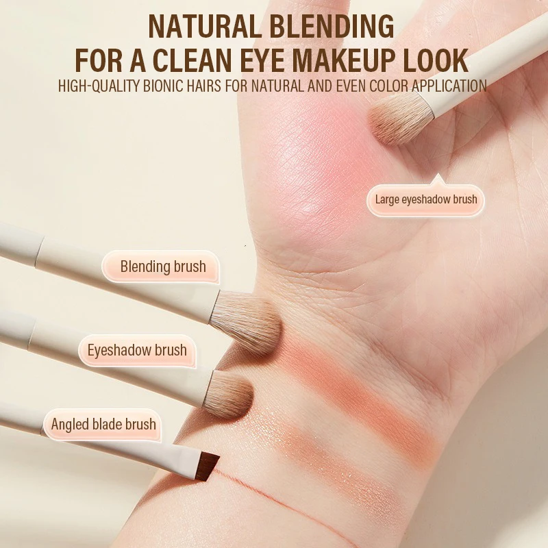 5/7/10/12pcs Professional Makeup Brushes Tools Set White Eyeshadow Eyeliner Foundation Brush Women Facial Beauty Cosmetic Tool 6