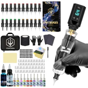 Tattoo Kit POSEIDON V5 New Tattoo Pen Kit For Permanent Makeup Tattoo Machine Kit transparently Tattoo Power Supply Tattoo Kit 1