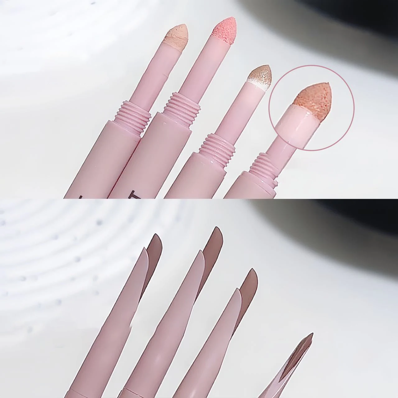 Sweetmint Meniscus Double-ended Silkworm Eyeliner Shadow Highlight Naturally Brightening Long-lasting Eye Makeup Two-in-One 3