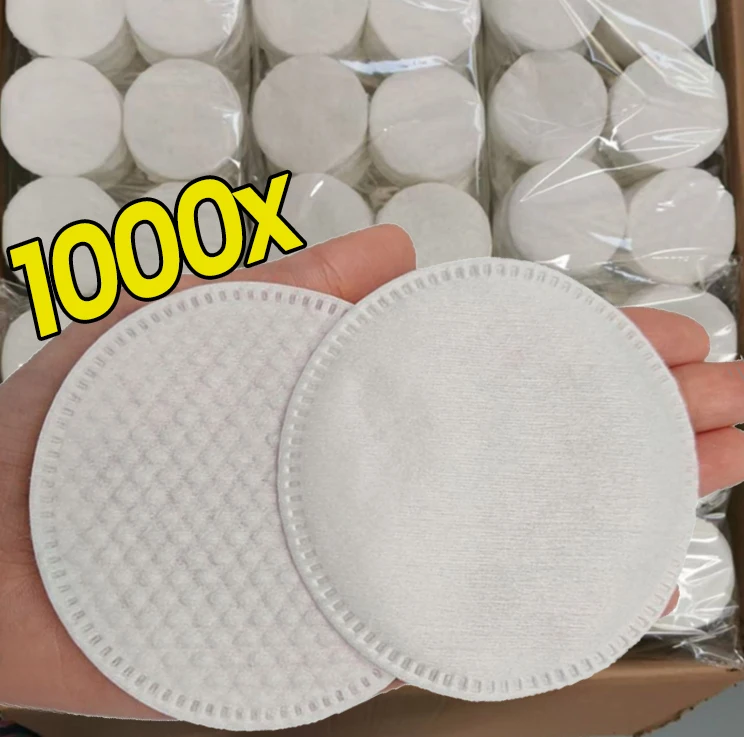 Disposable Soft Circular Makeup Remover Pads Doubles Sided Breathable Cotton Pads for Daily Facial Cleaning Nail Polish Remover 2