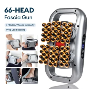 66-Heads Fascia Gun High-Frequency Vibration Body Massage Gun Back and Waist Massager Neck Shoulder Massager Muscle masajeador 1