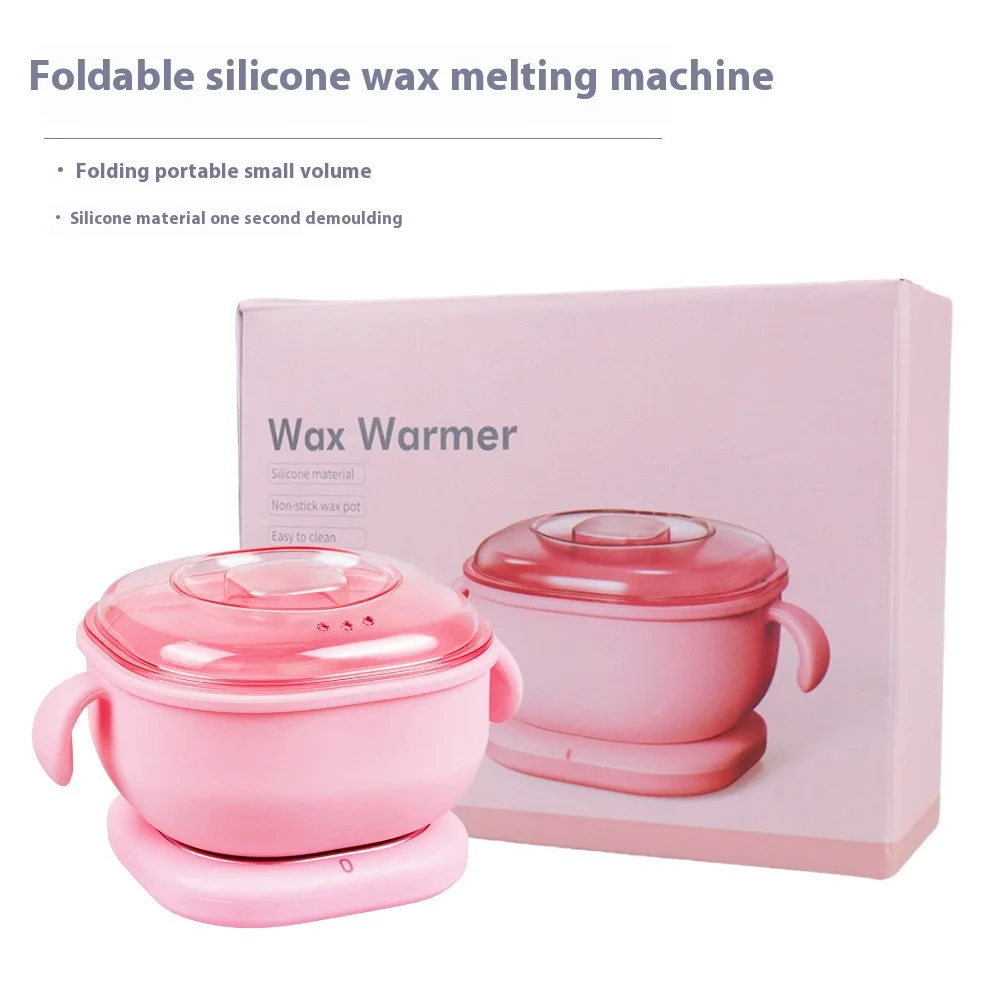 JUSTLANG Folding Wax Warmer Hair Removal Wax Dipping Pot Hair Removal Cream Soft Silicone Small Portable Lose Hair Or Feathers 6