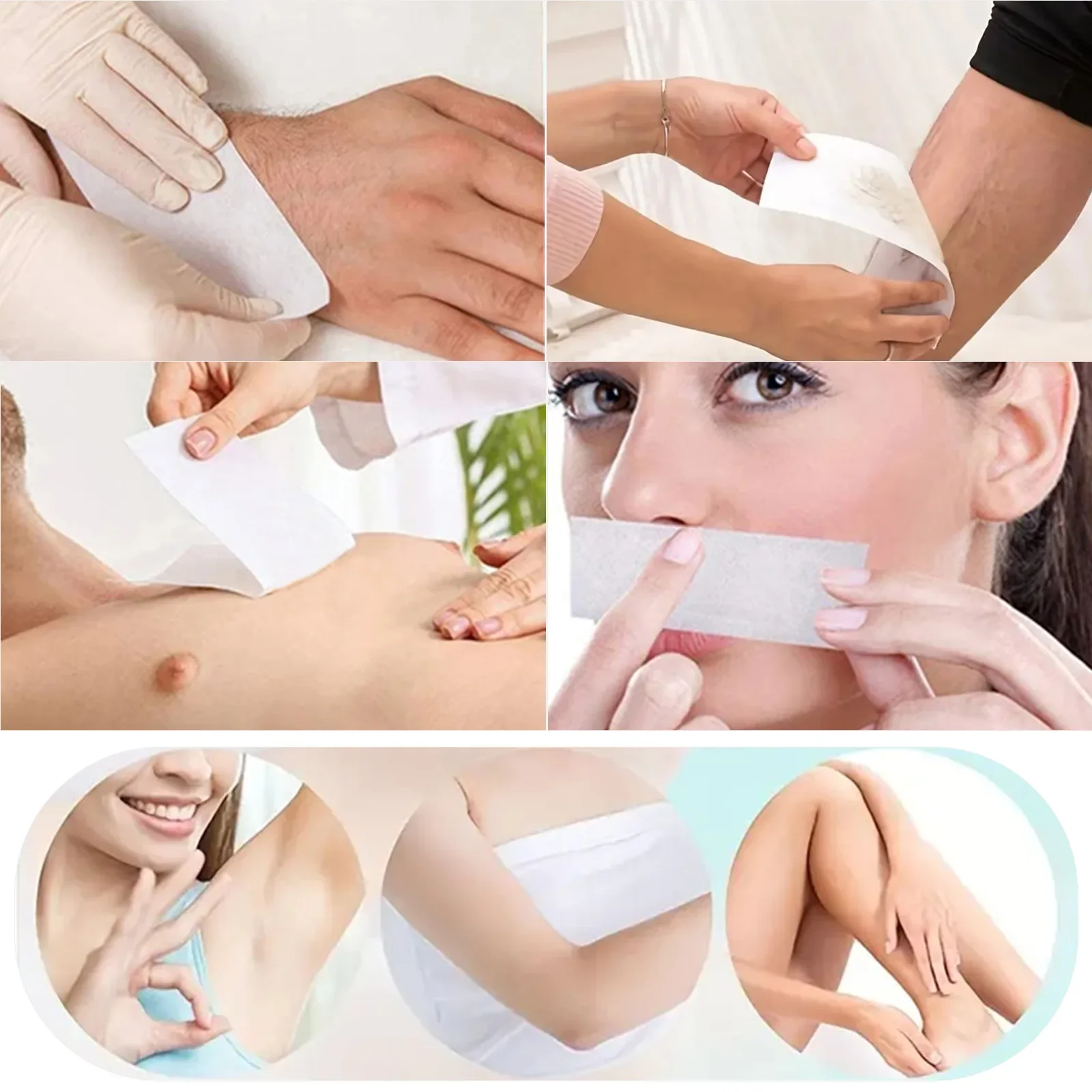 50/100 yards/roll Wax Strips For Hair Removal Nonwoven Body Cloth Hair Remove Wax Paper Rolls High Quality Hair Removal Epilator 5
