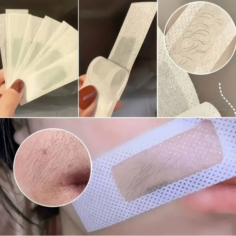 Painless Fast Hair Removal Wax Strips Waxing Wipe Sticker Professional Facial Body Leg Lip Hairs Remove Wax Paper Women Men Use 6