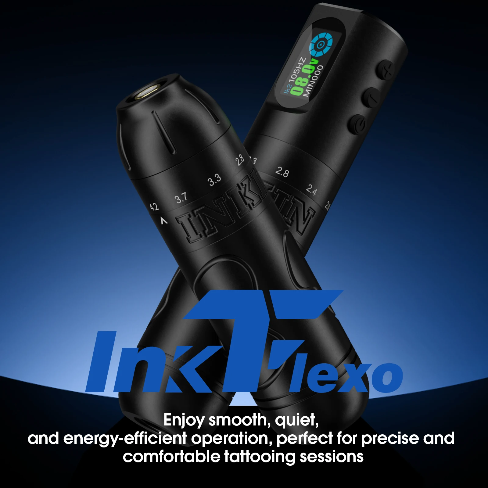 INKin Wireless Tattoo Gun Kit with 6 Adjustable Stroke, 2X1600mAh Batteries, REVO Cartridge Tattoo Needles&Ink Set for Beginners 5