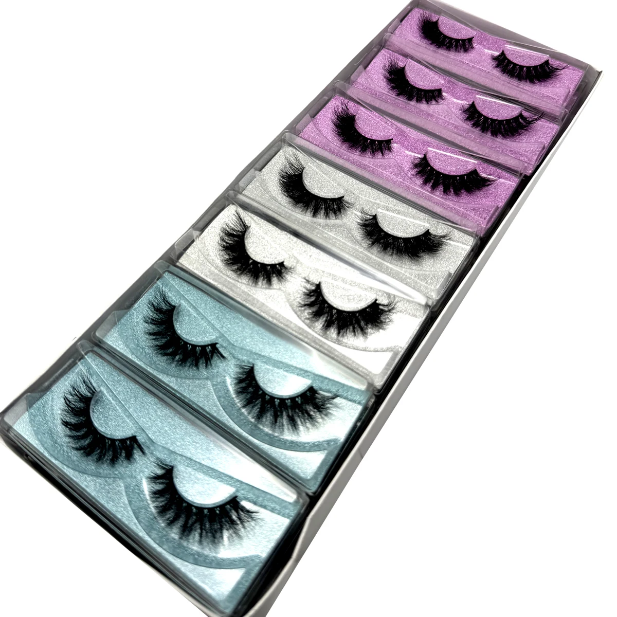 New 21Pairs Natural Fluffy volume False Eyelashes Dramatic Thick 3D Mink Lashes Extension Makeup Lashes Wholesale Cílios In Bulk 4