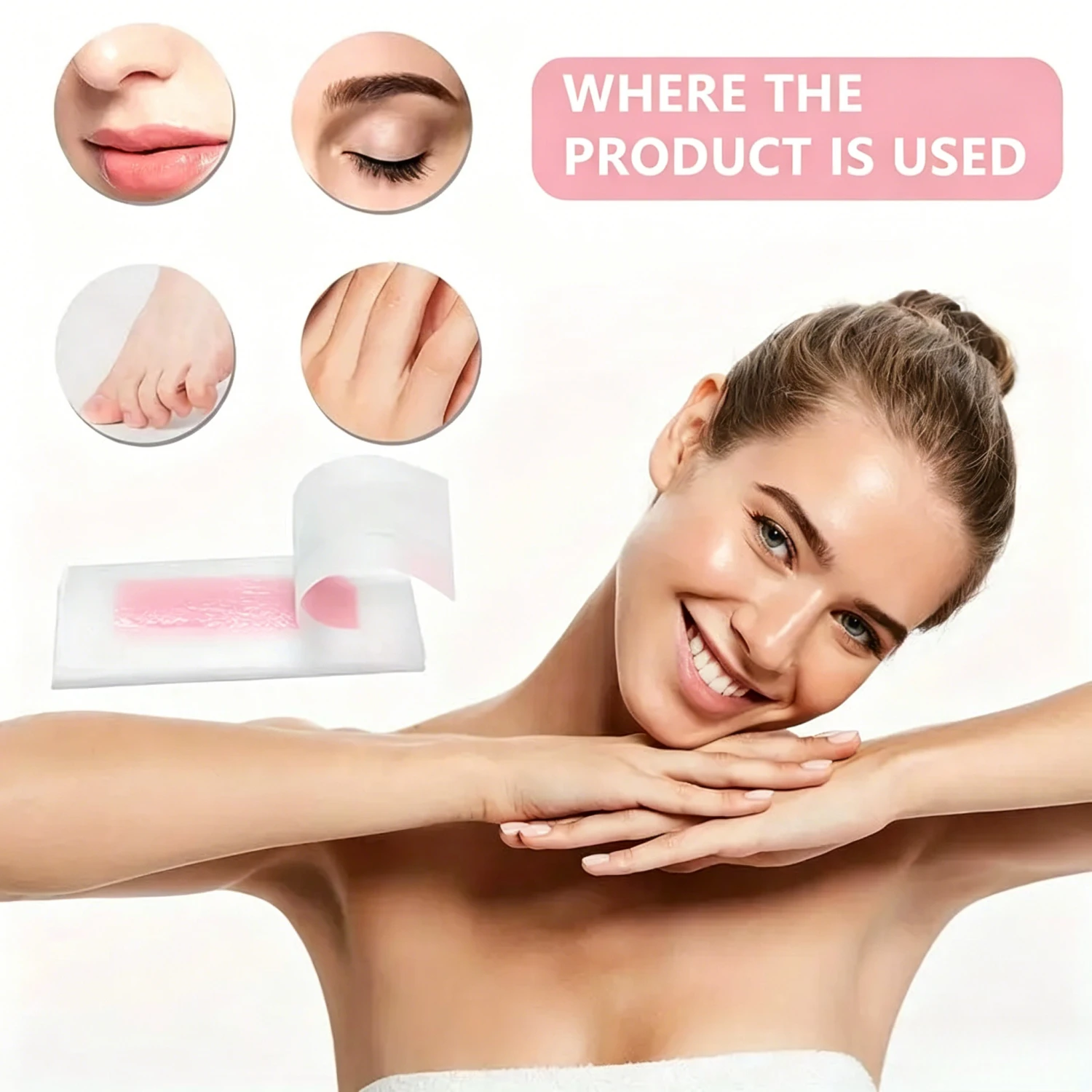 Painless Fast Hair Removal Wax Strips Waxing Wipe Sticker Professional Facial Body Leg Lip Hairs Remove Wax Paper Women Men Use 2