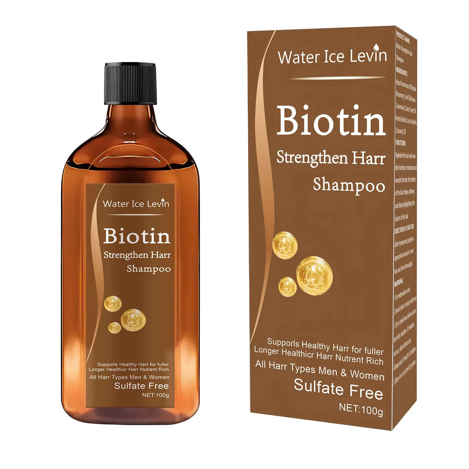 Biotin hair Growth shampoo anti-hair loss treatment for men and women rapid thickening and re-oil beauty health 3