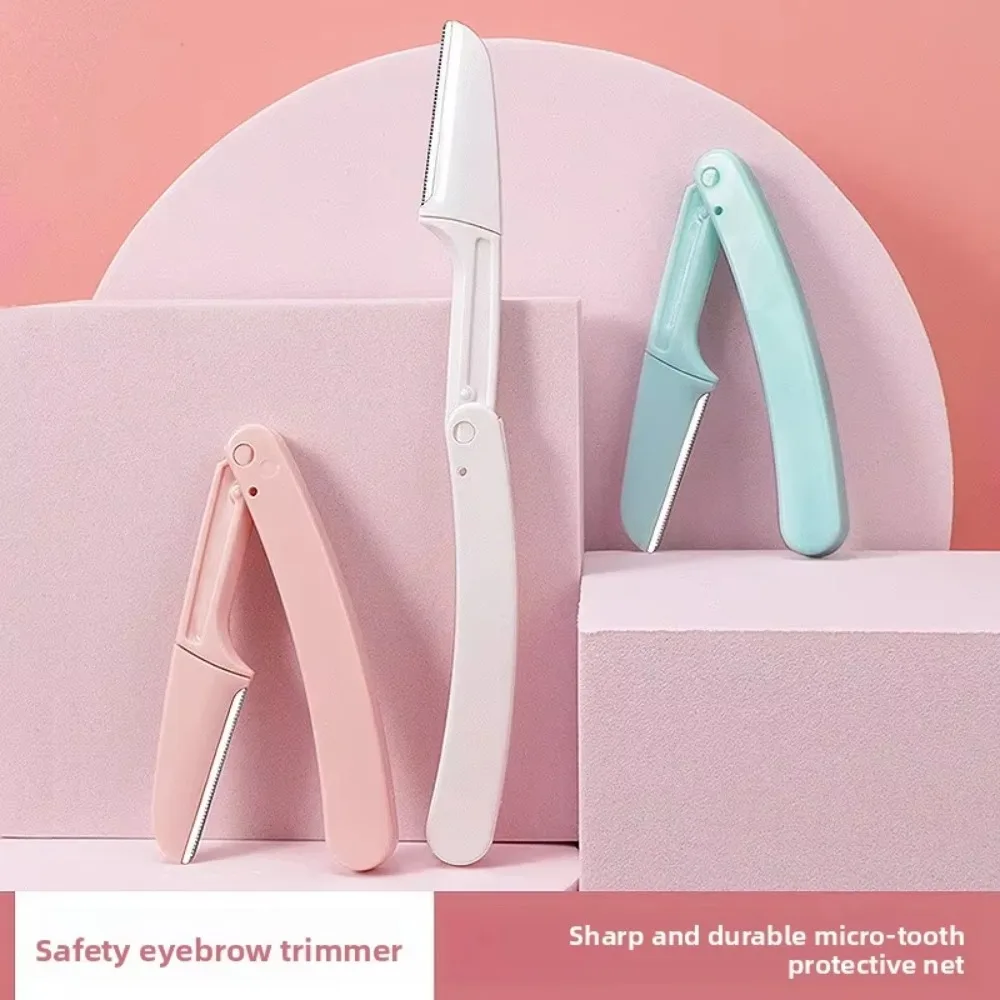 Safe Folding Ladies Face Shaver Eyebrow Trimmer Blade Anti-Scratch Razor Makeup Tools Eyebrow Trimmer Face Razor for Women 2