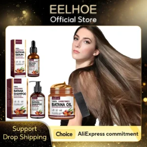 EELHOE Natural Batana Oil Deep Moisturizing Smooth Thick Hair Growth Shampoo and Conditioner for Damaged Hair Keratin Treatment 1