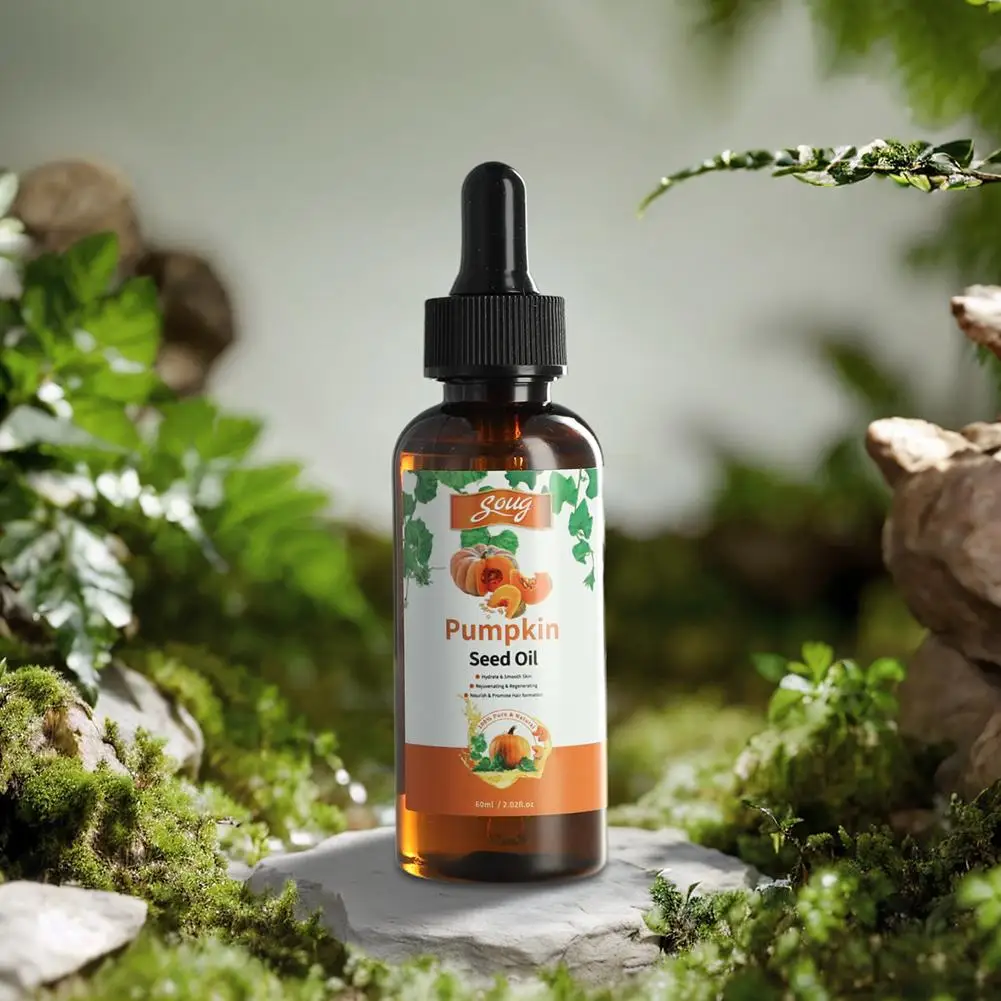 60ml Enhance Pumpkin Seed Oil Nourishing Care Dry Repair Damaged Health Hair Scalp Massage Cracked Hair Care 4