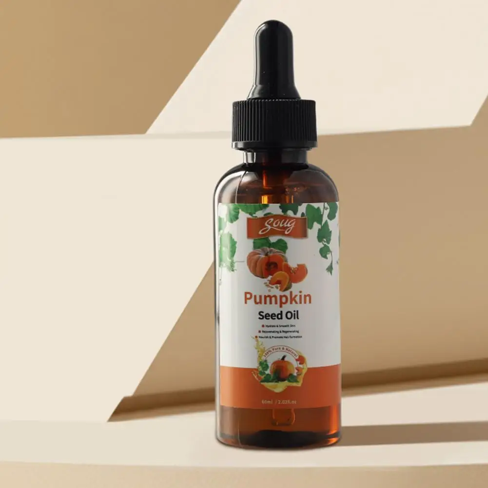 60ml Enhance Pumpkin Seed Oil Nourishing Care Dry Repair Damaged Health Hair Scalp Massage Cracked Hair Care 3