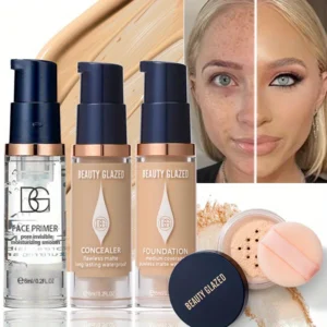 4pcs/set Magic Face Makeup Kit Natural Moisturizing Primer Long Lasting Waterproof Concealer Foundation Travel Face Makeup Set 1