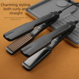 Hair Crimper Curler Ceramic Tourmaline Corrugated Curling Iron Fast Heat Up Adjustable Temperature for Waves Volume Salon Use 1