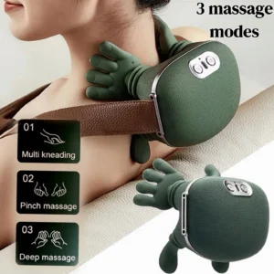 Wireless Neck Cervical Trapezius Kneading Massage Shawl 4D Bionic Finger Neck Shoulder Massager Brushless Motor Neck masajeador 1
