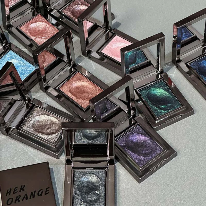 Chameleon Dark Green Eyeshadow Palette Fine Easy-To-Apply Sparkling Pearlescent Mashed Potato Eye Shadow Brightening Makeup 6