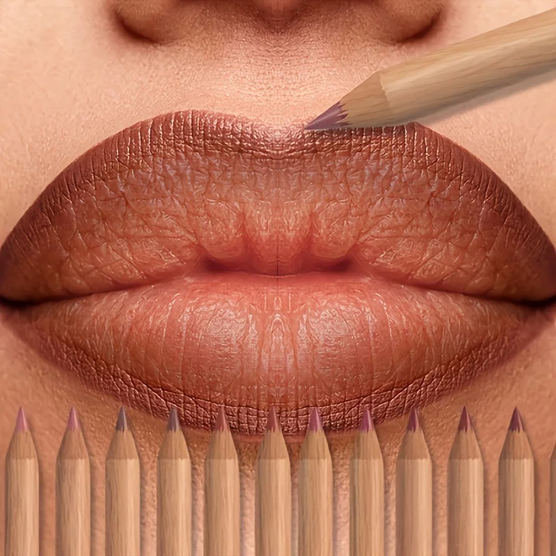 6pcs Velvet Matte Lip Liner Set - Long-Lasting Versatile Shades Longlasting Lip Makeup Berry, Brown, Pink Lip Pencil 2
