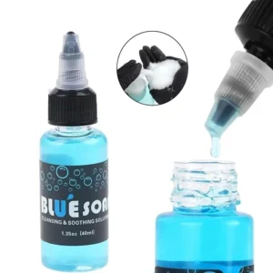 40ml /pcs Tattoo Aftercare Cleansing Solution - Tattoo Supplies Blue Soap for Tattoo Removal Cleaning Soothing & Skin Relief 1