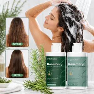 Rosemary shampoo and conditioner set – gentle cleansing, deep moisturizing, and softening effects. 1