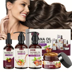Batana Oil Hair Care Set - Shampoo, Conditioner, Hair Mask and Scalp Oil for All Hair Types 1