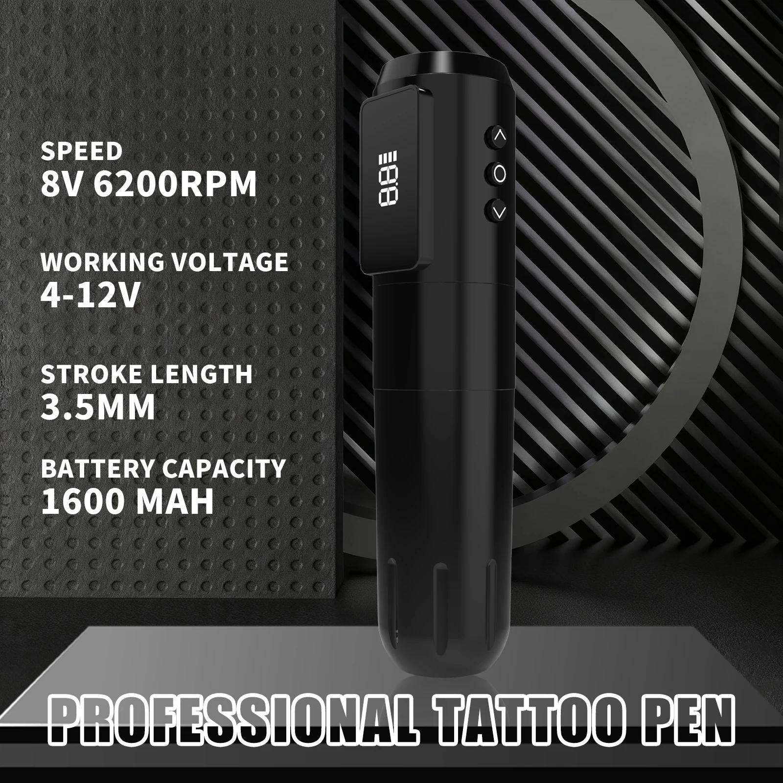 Yilong Wireless Tattoo Machine Rotaty Pen Kit Custom Motor 1600mAh High-Capacity Battery For Permanent Makeup Tattoo Gun Kit 2
