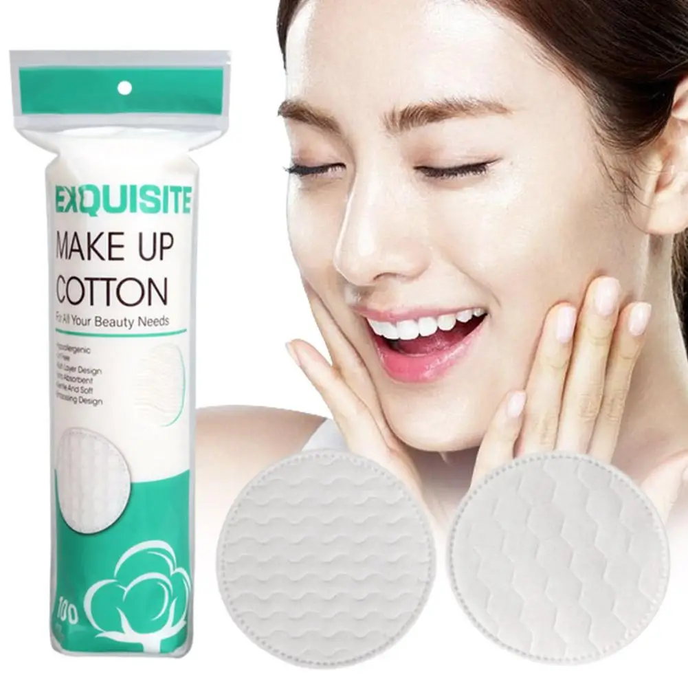 Disposable Soft Circular Makeup Remover Pads Doubles Sided Breathable Cotton Pads for Daily Facial Cleaning Nail Polish Remover 2
