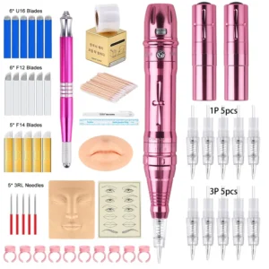 Wireless PMU Machine Permanent Makeup for Eyebrows Miroblading Eyeliner Lip Microshading Professional Rotary Tattoo Pen Gun Kit 1
